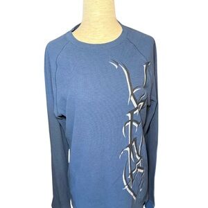 Vans Gray Blue Skater Long Sleeve‎ Thermal Sz L